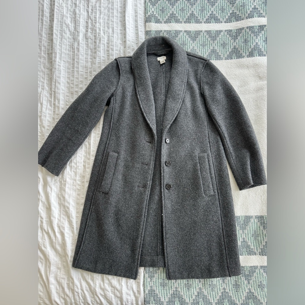 J Crew Factory Gray Wool Coat